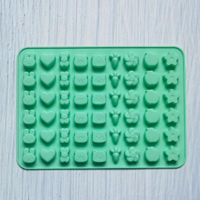 Molde Silicona Animales Dibujos Animados Verde