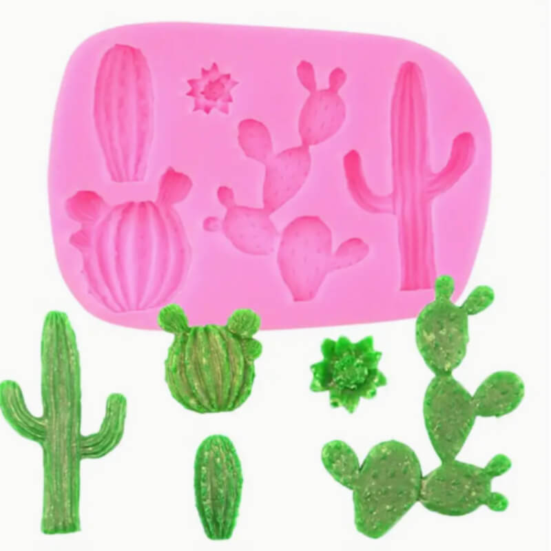 Molde Silicona Cactus y Suculentas