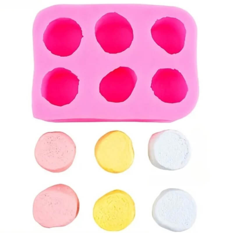 Moldes de silicona con diseño Masmelos varias cavidades, para uso en Velas, porcelana fría, resina, chocolate. (valor individual por cada cavidad)