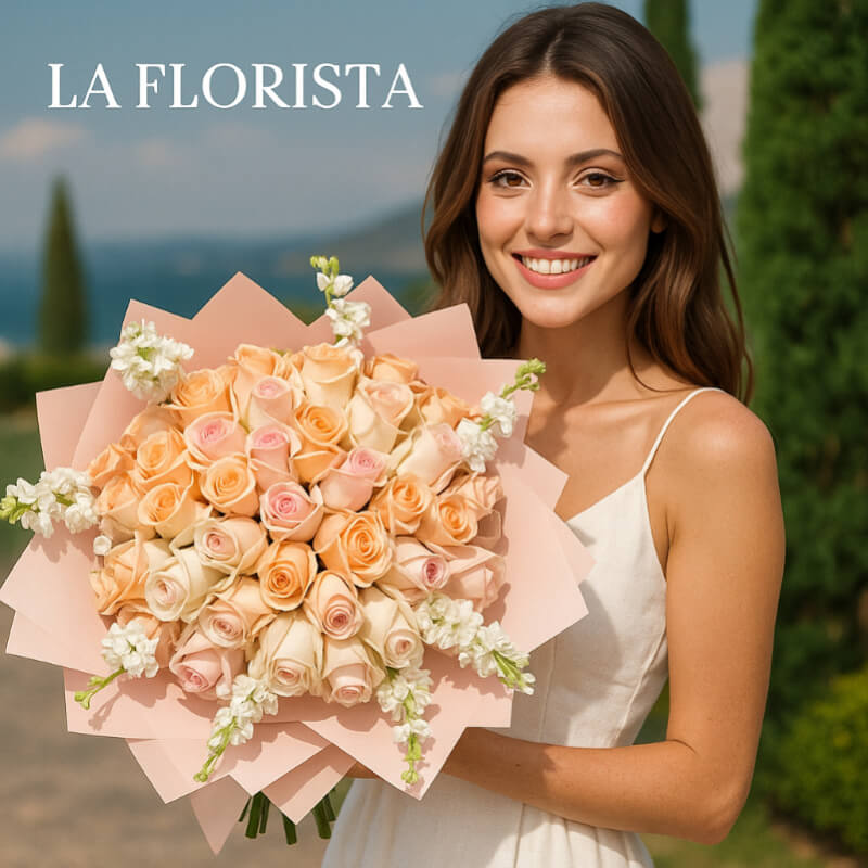 Ramo Encanto Pastel: Rosas y Alstroemerias en Ibarra