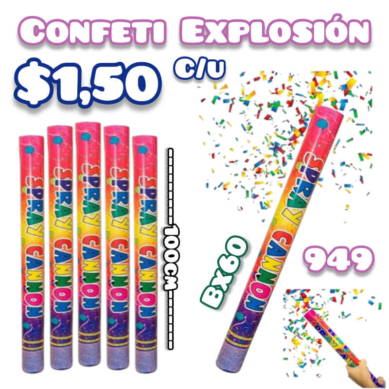 CONFETI EXPLOSIVO 100 CM