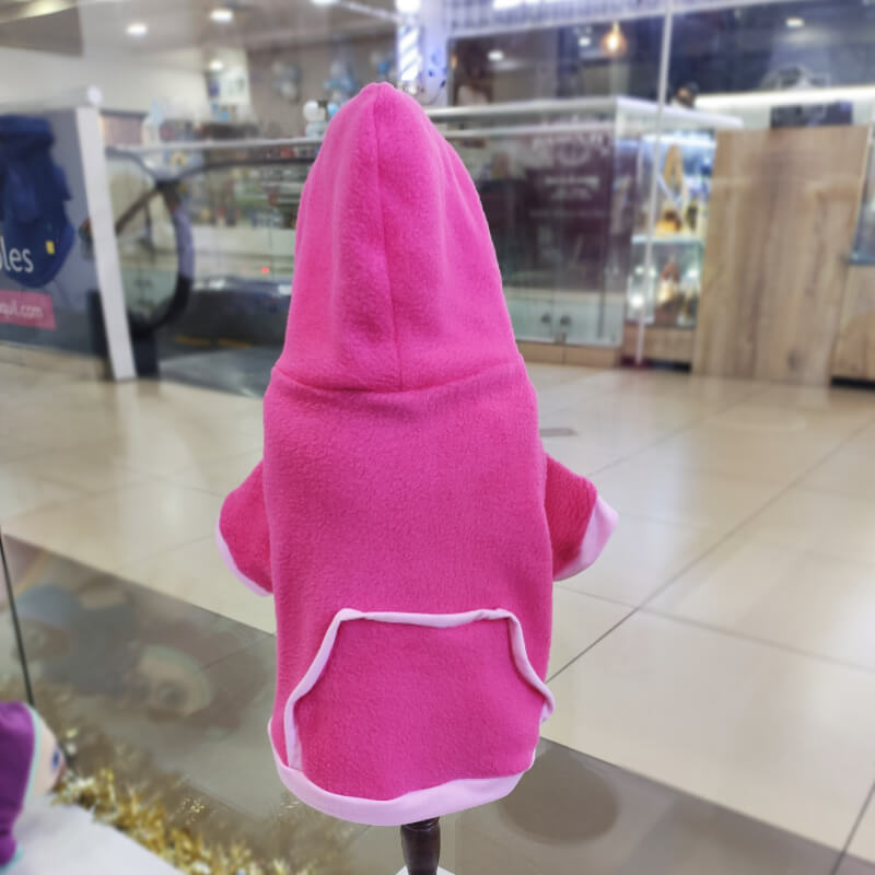 HOODIE FUCSIA CON ROSADO PARA PERRITOS Y GATITOS UNISEX EN TALLAS M/L