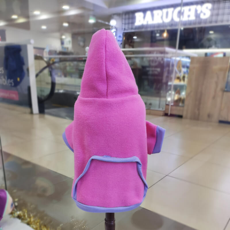 HOODIE ROSADO CON MORADO PARA PERRITOS Y GATITOS UNISEX EN TALLAS XS/S