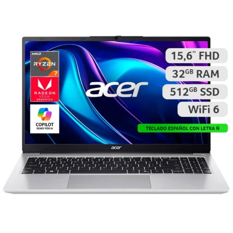 COMPUTADORAS NOTEBOOK ACER ASPIRE LITE AL15-41P-R27P AMD RYZEN 7-5700U RAM 32GB