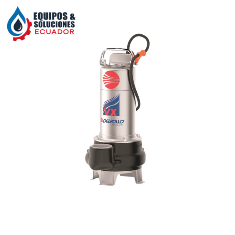 Bomba Sumergible 1HP Eyectora Aguas Negras PEDROLLO VXM 10/50-N 220V| Equipos & Soluciones Ecuador