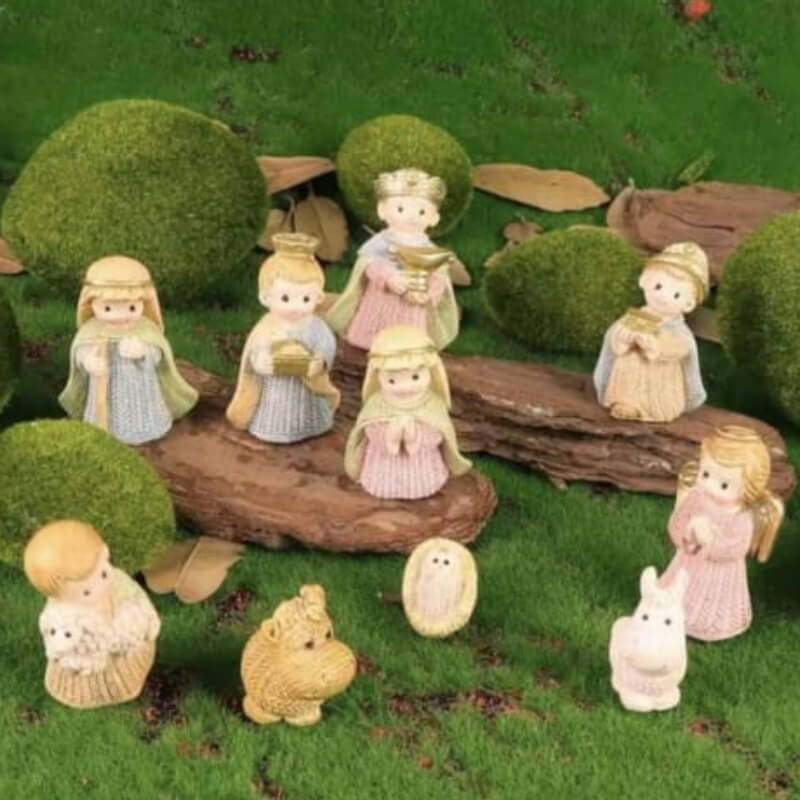 pesebre tejido de 10 piezas