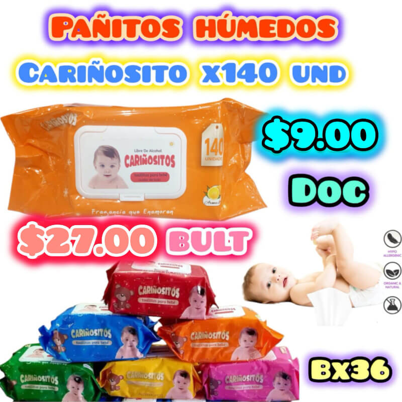 Pañitos Húmedos CARIÑOSITOS X140
