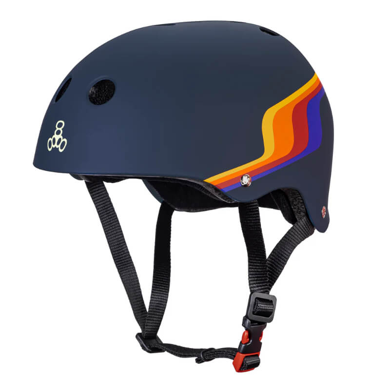 CASCO TripleEight Azul con Estilo de Colores