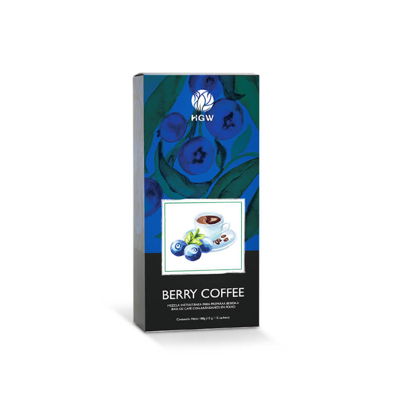 BERRY COFFEE: Energía Natural. Caja de 12 Sobres