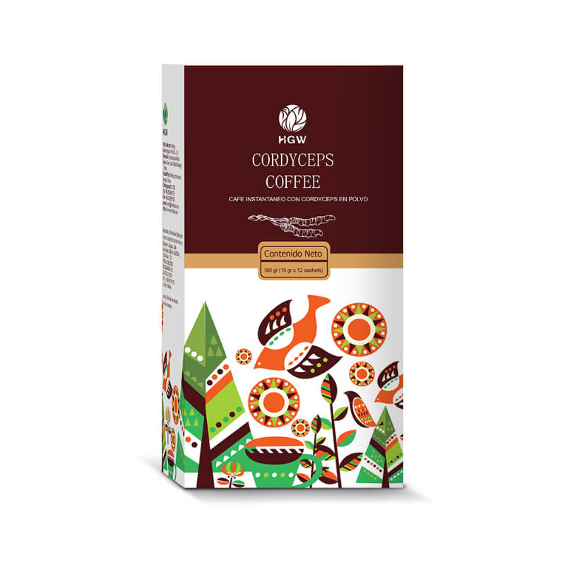 Café Cordyceps HGW: Energía Natural y Bienestar. Caja de12 Sobres