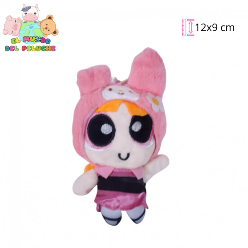 Llavero de Peluche Chicas Superpoderosas con Gorro Sanrio | 12x9 cm | El Mundo del Peluche