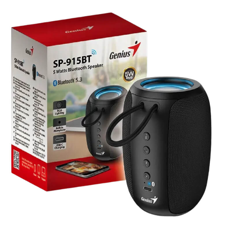 PARLANTE GENIUS SP/915 BT PORTABLE 5W RMS BLUETOOTH 5.3