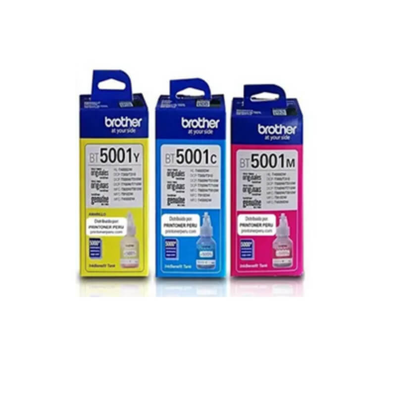 TINTA BROTHER BT5001Y AMARILLA / MAGENTA / AZUL 48ML