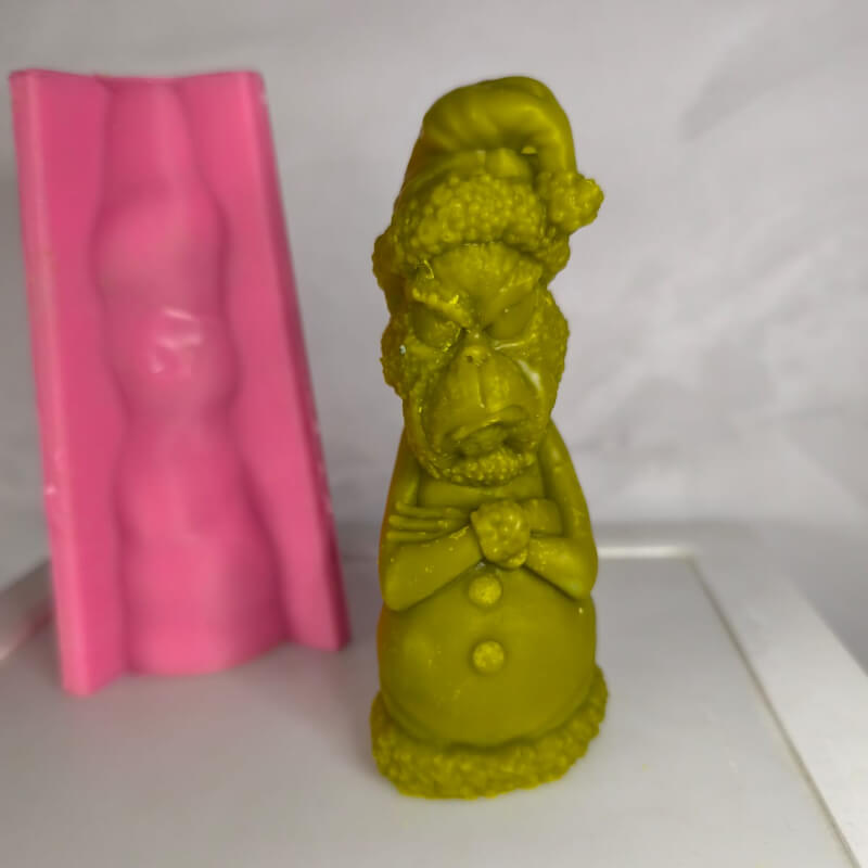 Molde de silicona con diseño de Grinch enojado para uso en Velas, yeso, resina, jabones.