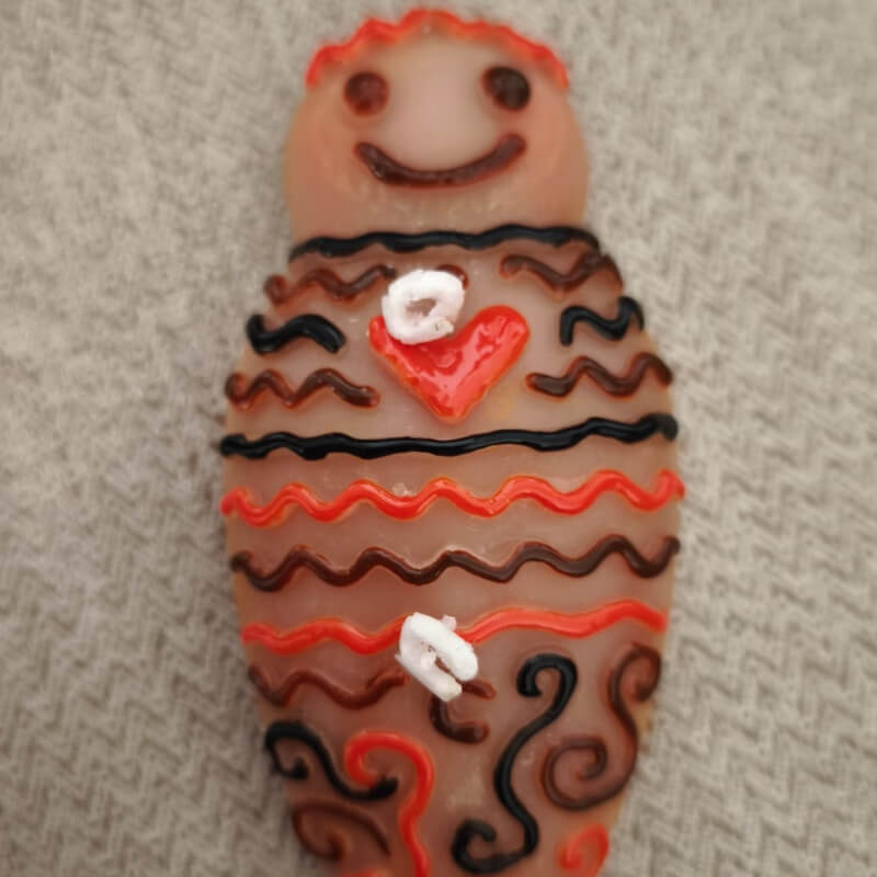 Molde de silicona con diseño de Guagua de pan, para uso en alimento, resina, cemento, jabones