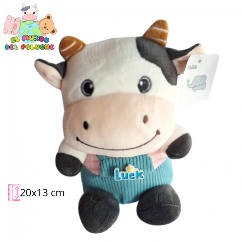 Vaca Sentada Pana | Peluche Premium Suave | 20x13 cm | El Mundo del Peluche