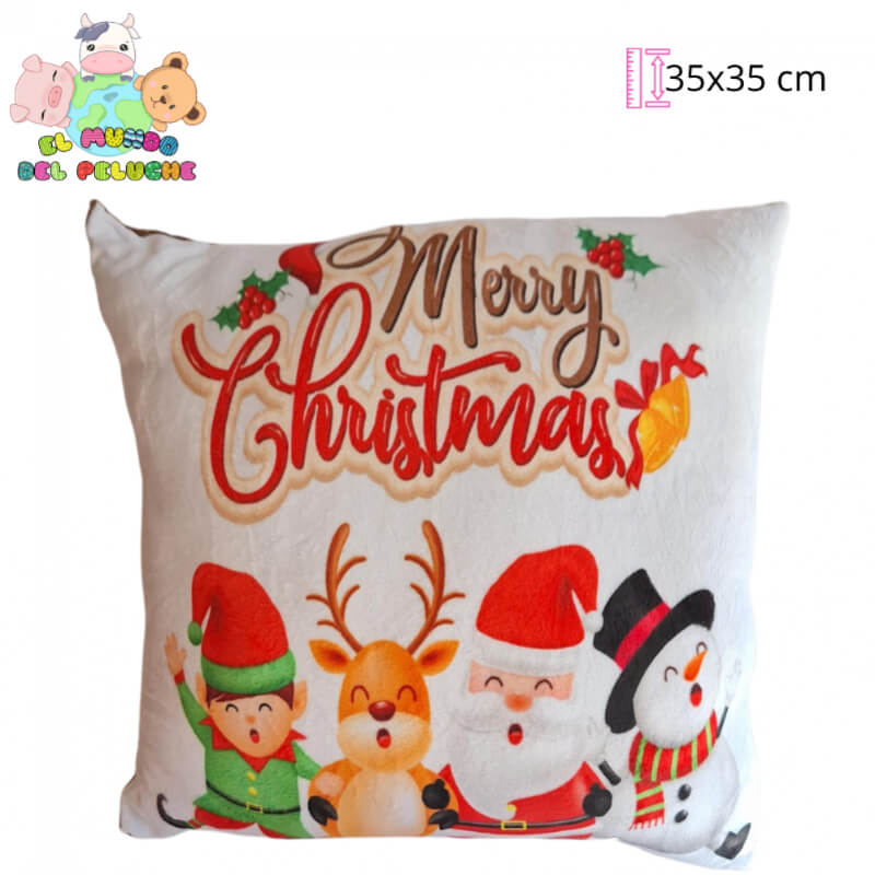 Cojín Decorativo Navideño | 35x35 cm | El Mundo del Peluche