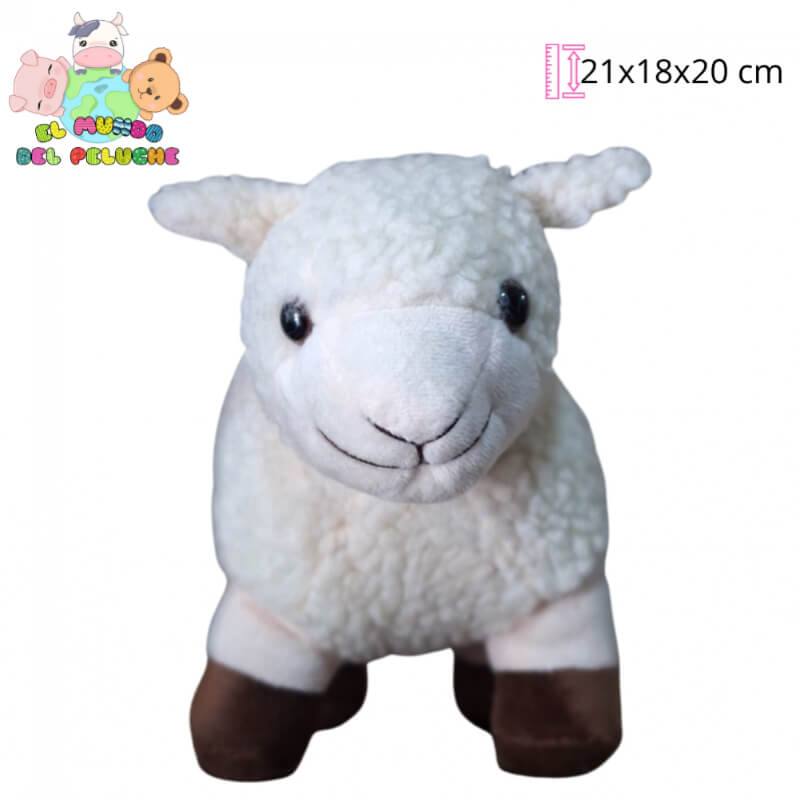 Peluche Borrego Navideño Chico | 21x18x20 cm | El Mundo del Peluche
