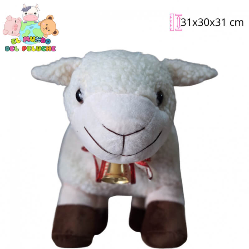 Peluche Borrego Navideño Grande | 31x30x31 cm | El Mundo del Peluche