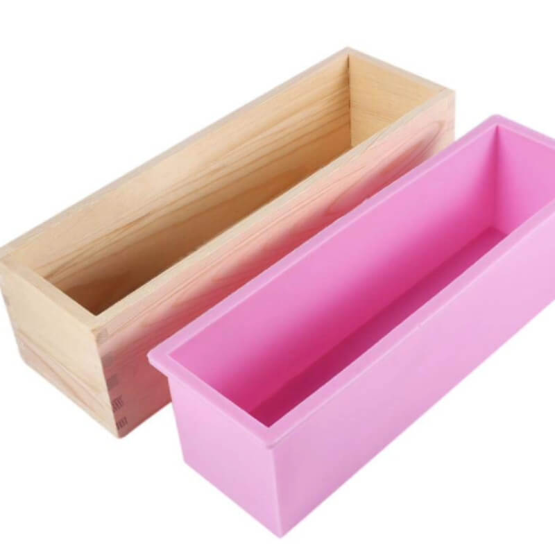 MOLDE CAJA DE MADERA Y SILICON RECTANGULAR