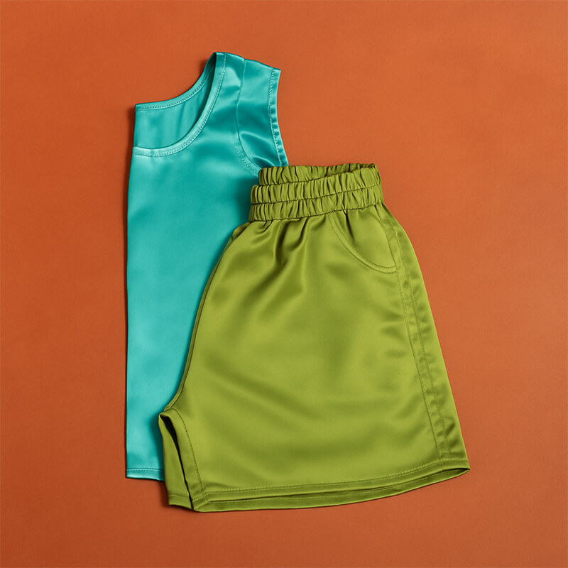 Pijama Combinada Mujer - Verde Menta y Oliva