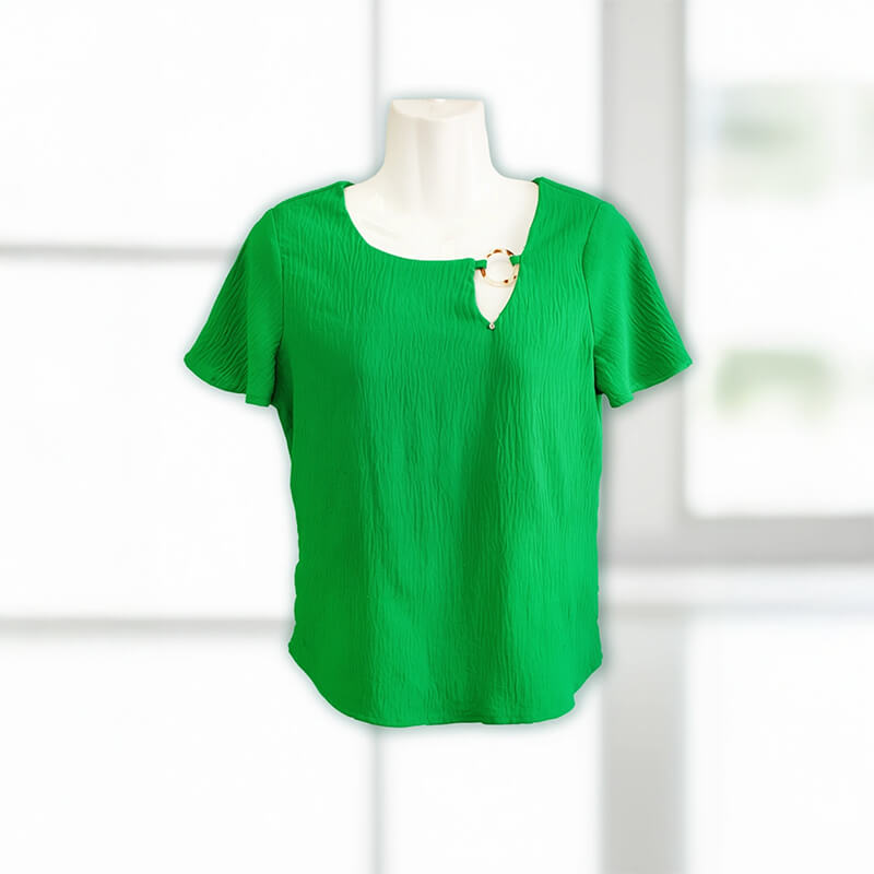 Blusa de Seda Verde Esmeralda