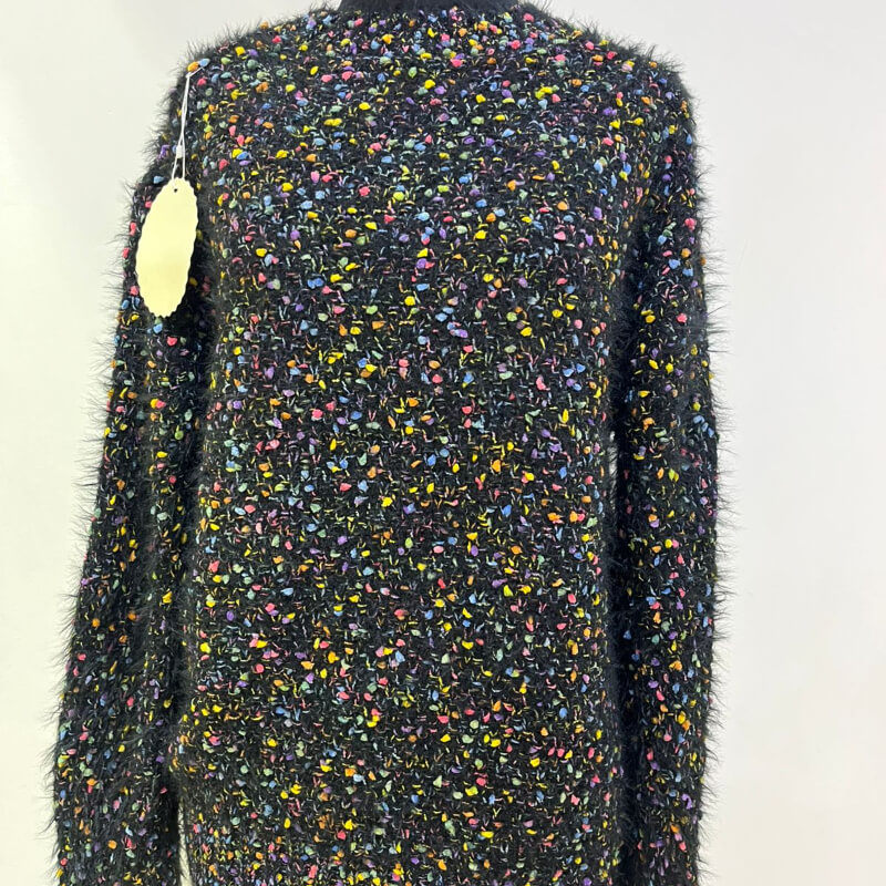 Suéter Negro Lunares Multicolor Talla G - Elegante y Cómodo