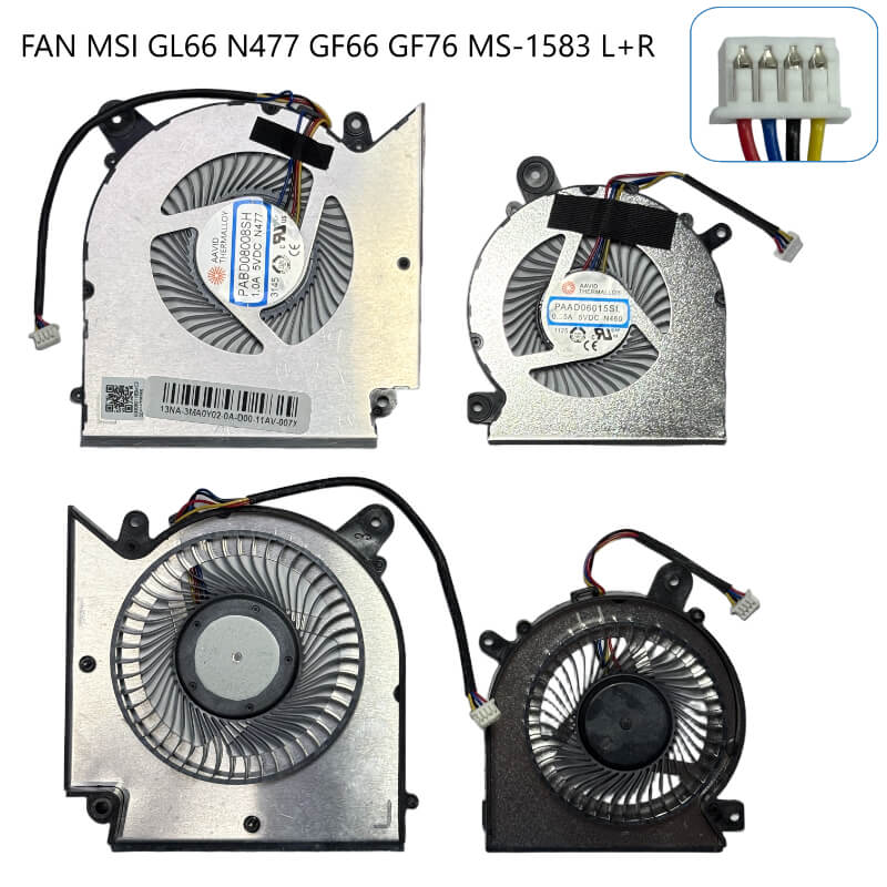 FAN MSI GL66 N477 GF66 GF76 MS-1583 L+R