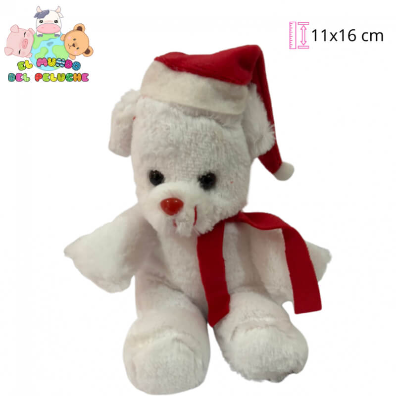 Peluche Osito Súper Mini Navideño | Edición Festiva con Gorro y Bufanda | 11x16 cm | El Mundo del Peluche