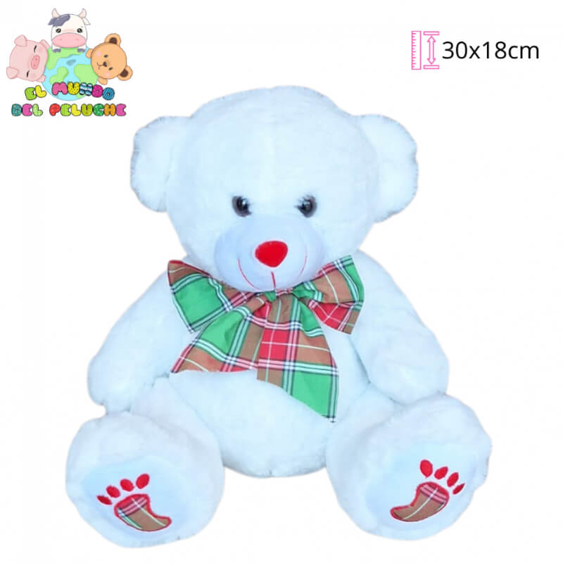 Peluche Oso Oliver Navideño | Diseño Festivo Premium | 18x30 cm | El Mundo del Peluche