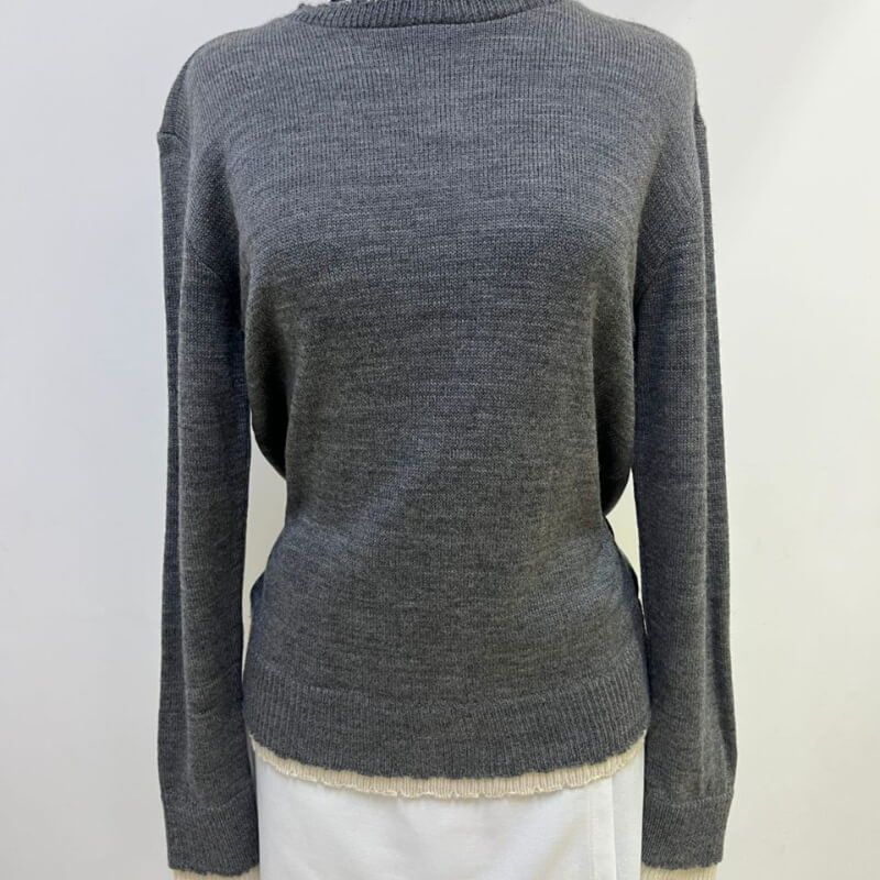 Suéter de punto gris Talla unitalla