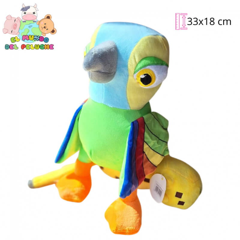 Peluche El Lorito Pepe #1 La Granja de Zenón | 33x18 cm | El Mundo del Peluche