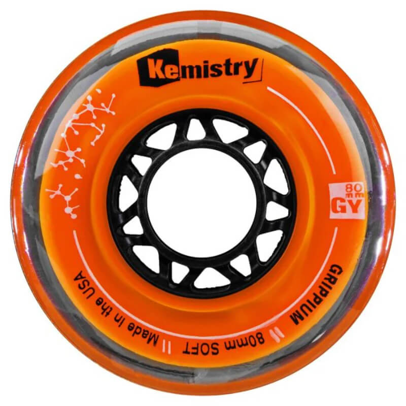 Ruedas Kemistry Grippium Naranjas 80mm -Hockey-