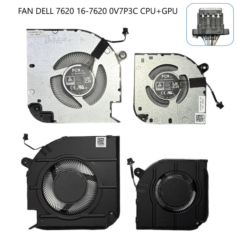 FAN Dell 7620 16-7620 0V7P3C CPU+GPU