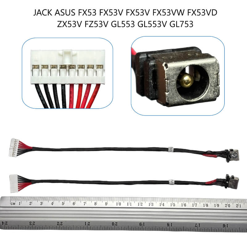 JACK ASUS FX53 FX53V FX53V FX53VW FX53VD ZX53V FZ53V GL553 GL553V GL753