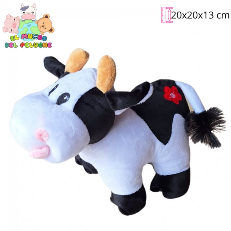 Peluche Vaca Lengua Divertida | 20x20x13 cm | El Mundo del Peluche