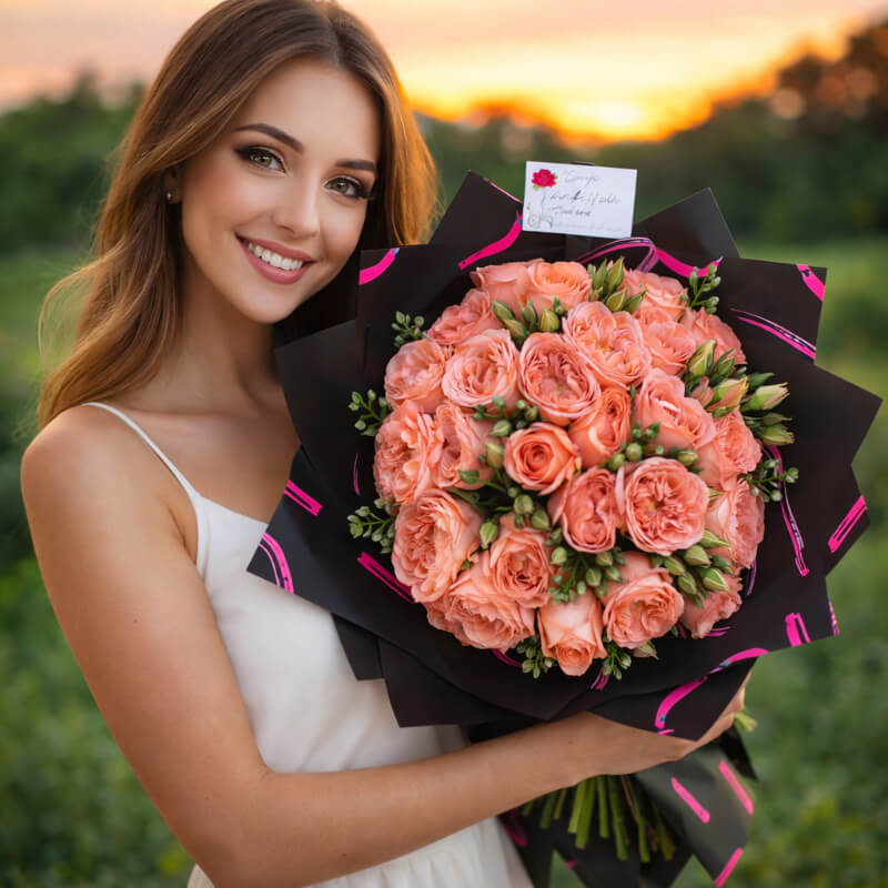 Ramo Rosas de Jardín: Mi Princesa Distancia en Ibarra (Con Lirios)