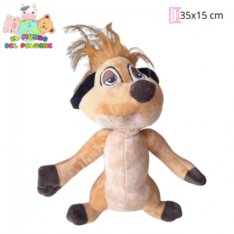 Peluche Timón #2 | Suricata Clásico Aventurero | 35x15 cm | El Mundo del Peluche