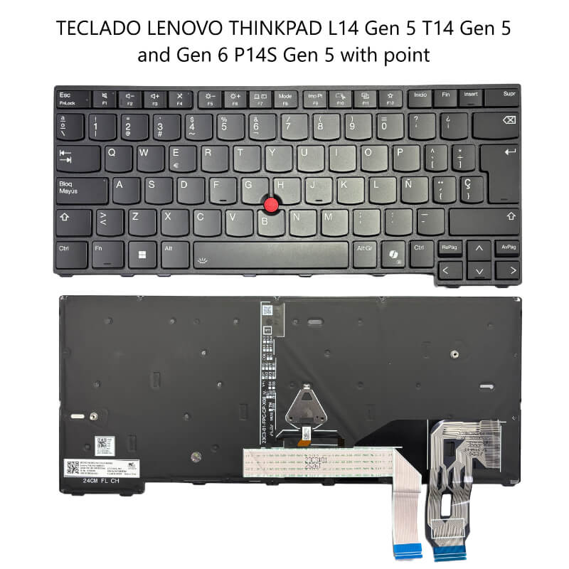 TECLADO Lenovo ThinPak L14 Gen 5 T14 Gen 5 and Gen 6 P14S Gen 5 with point