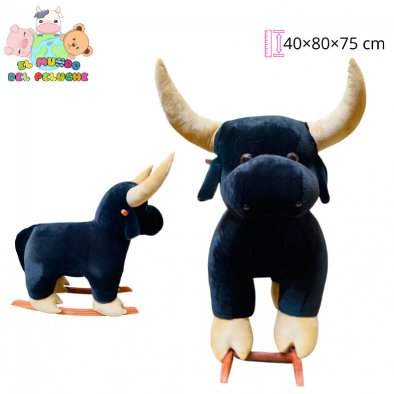 Mecedora Grande Montable Toro | Diseño Infantil | 40×80×75 cm | El Mundo del Peluche