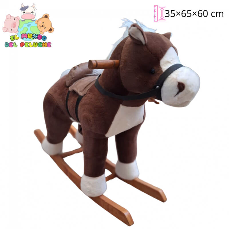Mecedora Chica Montable | Caballo Infantil | 35×65×60 cm | El Mundo del Peluche