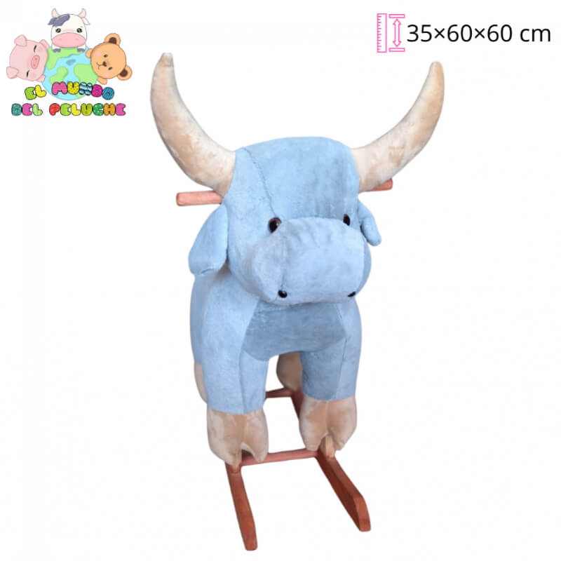 Mecedora Chica Montable | Toro Infantil | 35×60×60 cm | El Mundo del Peluche