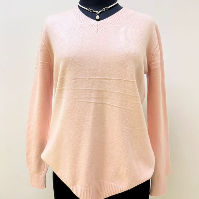 Blusa de punto color rosa
