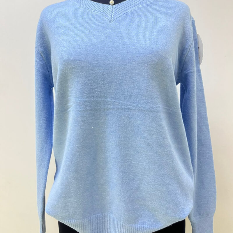 Blusa de punto color azul