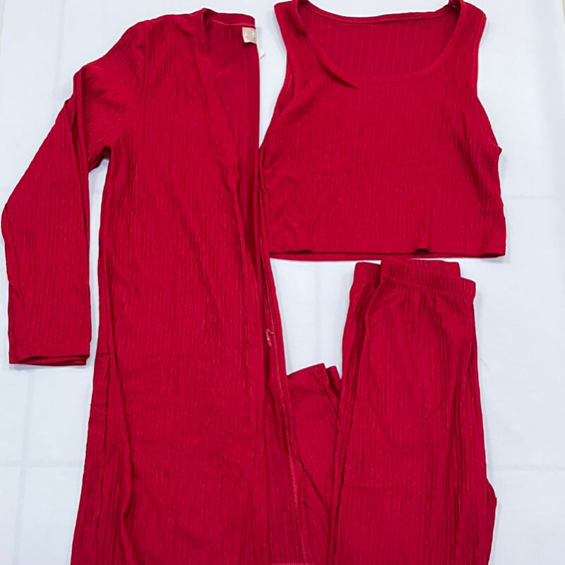 Conjunto de 3 piezas color rojo