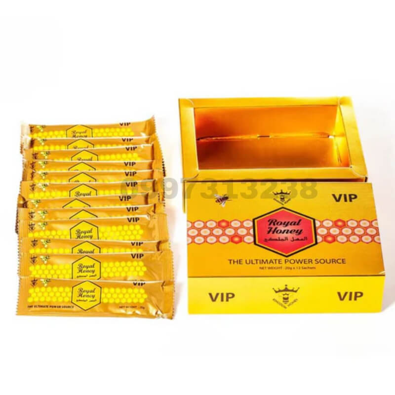 Miel Royal Honey VIP 20G - Potenciador Masculino Natural, Energía y Rendimiento Sexual Óptimo