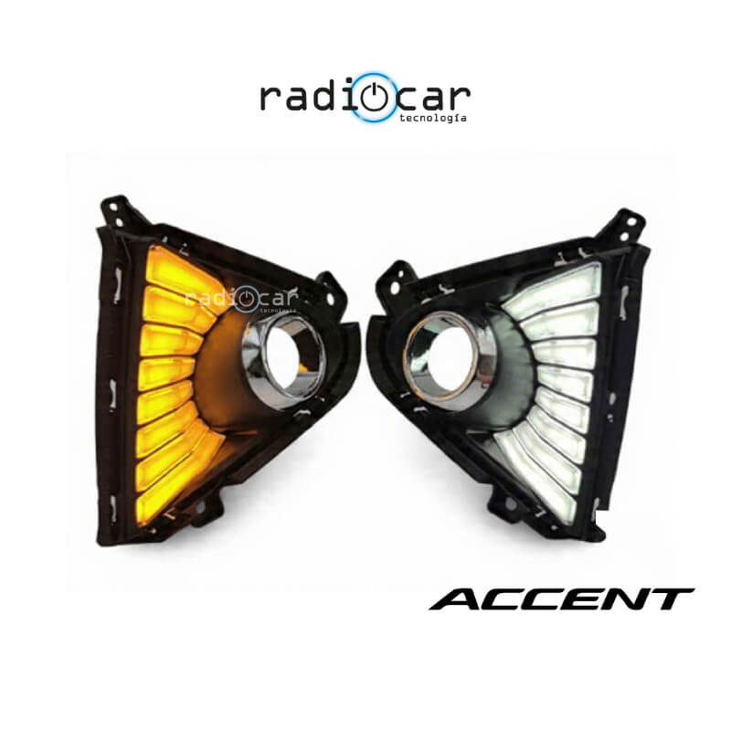 Neblineros + luz diurna + luz direccional Hyundai Accent 2021