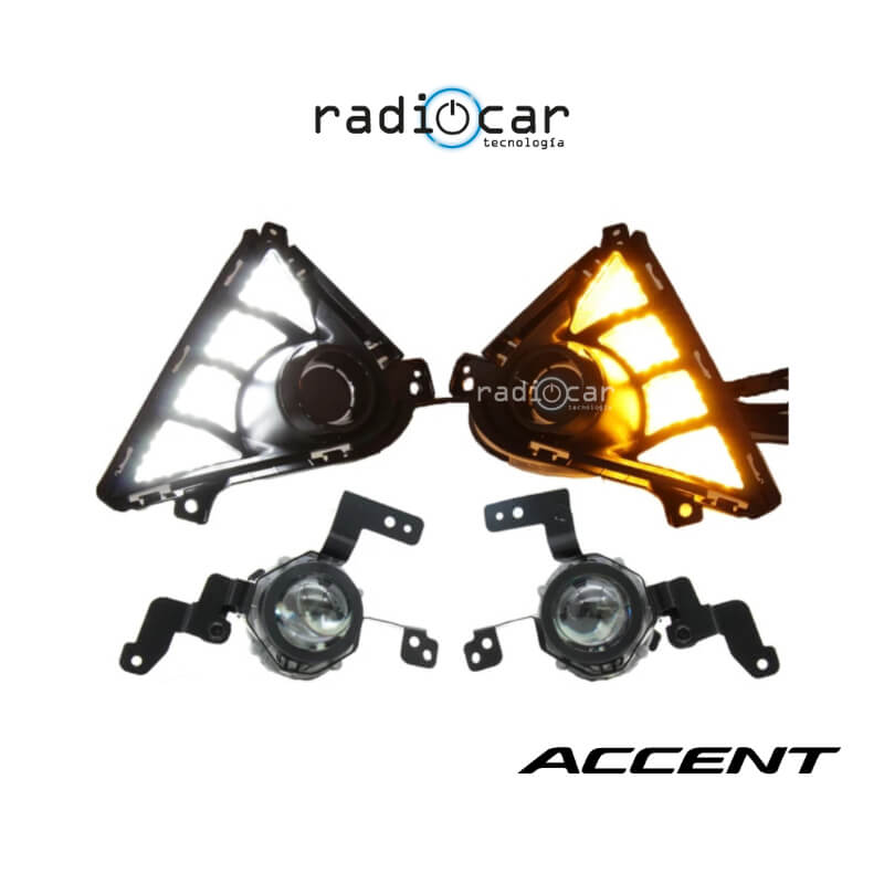 Neblineros + luz diurna + luz direccional Hyundai Accent 2021