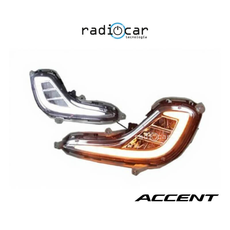 Neblinero + luz diurna Hyundai Accent o Reina Verna o Solaris 2012 -2017