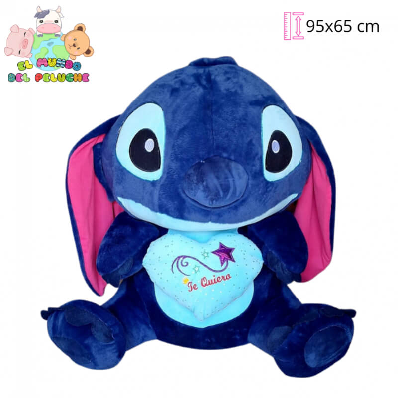 Peluche Gigante | Stitch Bebé Jumbo con Corazón | 95 x 65 cm | El Mundo del Peluche